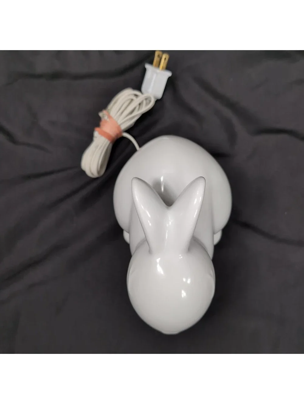 Target Vintage White Ceramic Rabbit Light Woodland Bunny Accent Lamp Tested